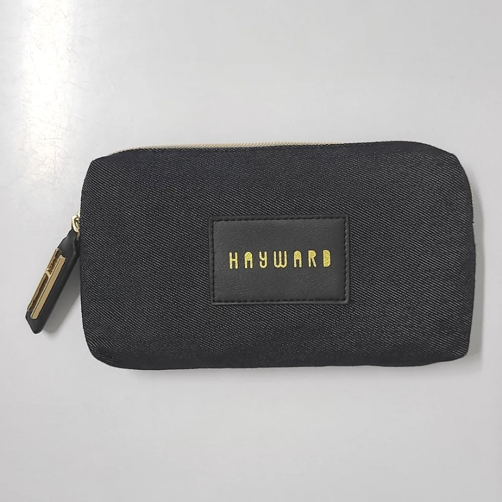 Douglas Hayward London Signature Dark Wash Denim Makeup Accessory Bag